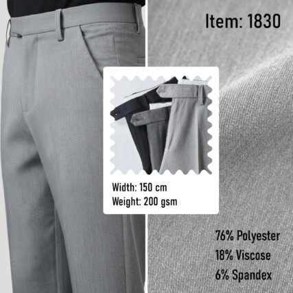 Alternative view of 1830 Woven Fabric T/R/SP 76/18/6