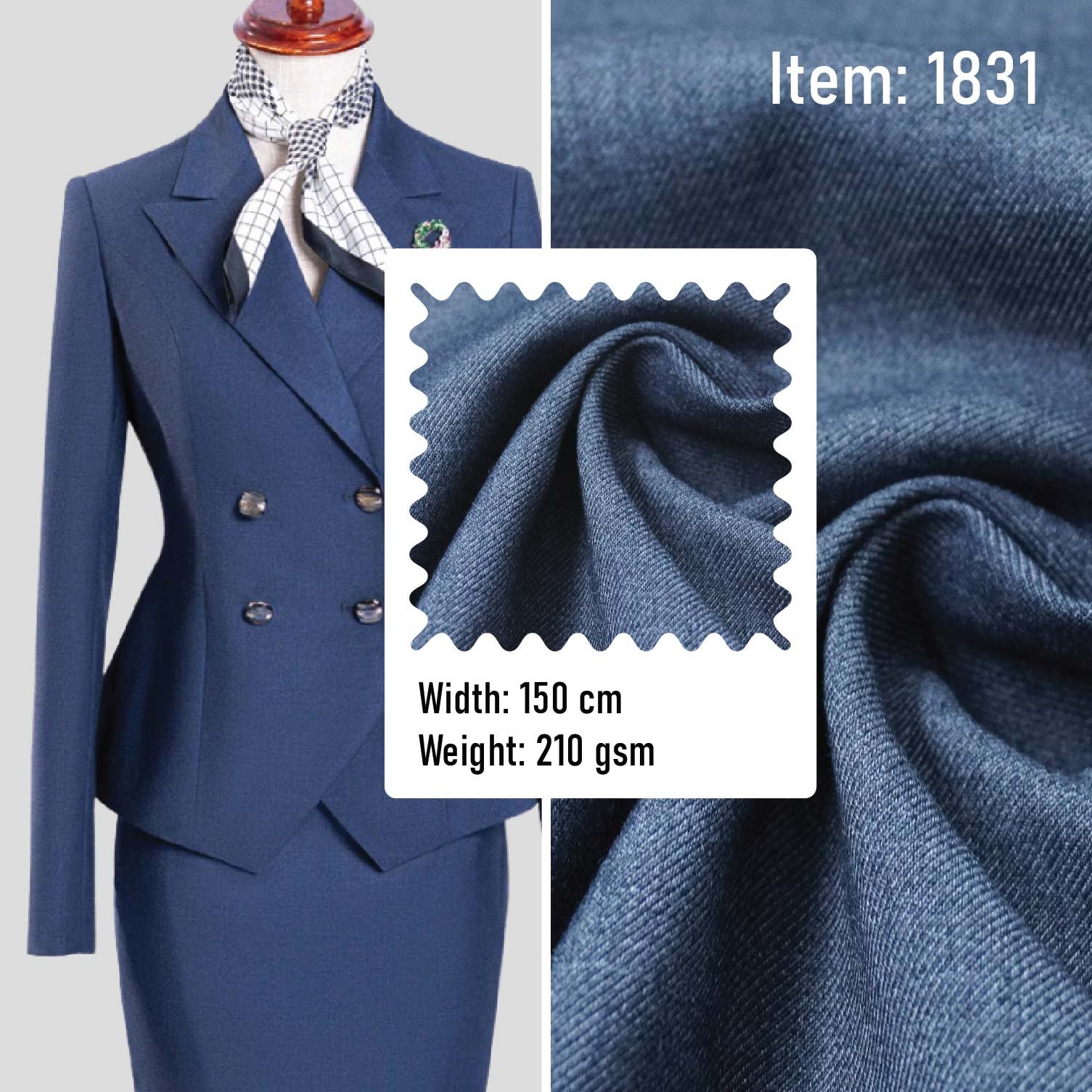 1831 Woven Fabric T/R/SP 77/20/3