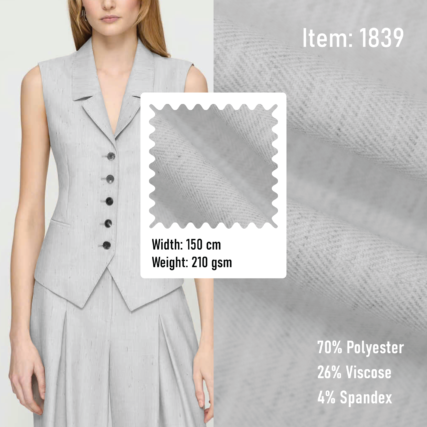 1839 Woven Fabric T/R/SP 70/26/4