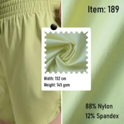 189 Woven Fabric Sportswear 88% Nylon 12% Spandex