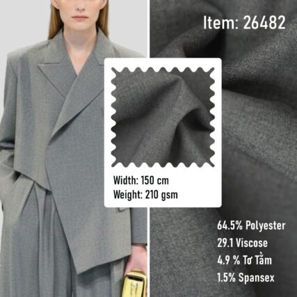 Alternative view of 26482 Woven Poplin Fabric T/R/SP/SILK 64.5/29.1/1.5/4.9