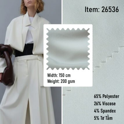 Alternative view of 26536 Woven Fabric Poplin T/R/SP/SILK 65/26/4/5