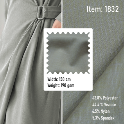 Alternative view of 1832 Woven Fabric T/R/N/SP 43.8/44.4/6.5/ 5.3