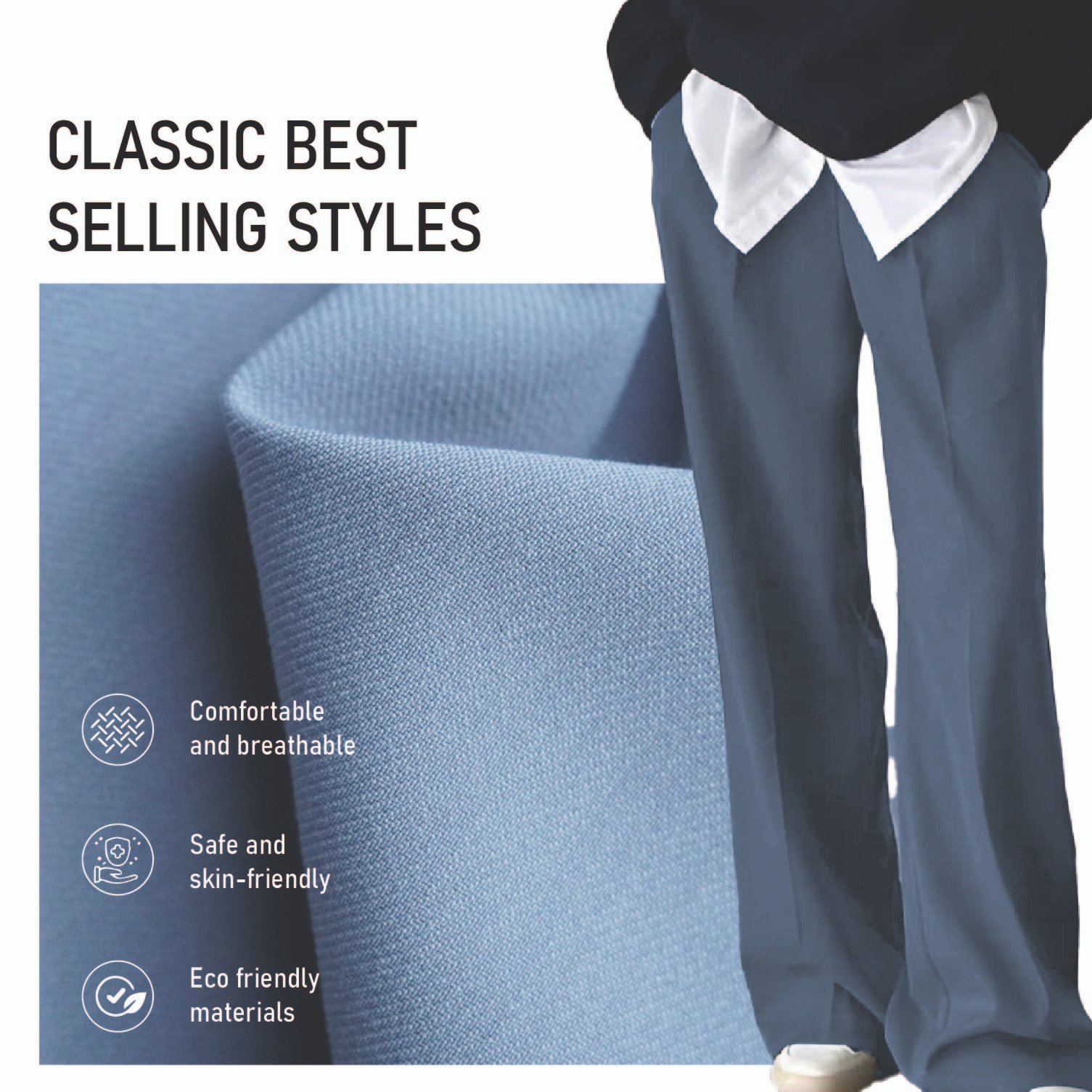 J099 Woven Fabric T/R/SP 70/26/4 - Ảnh 4