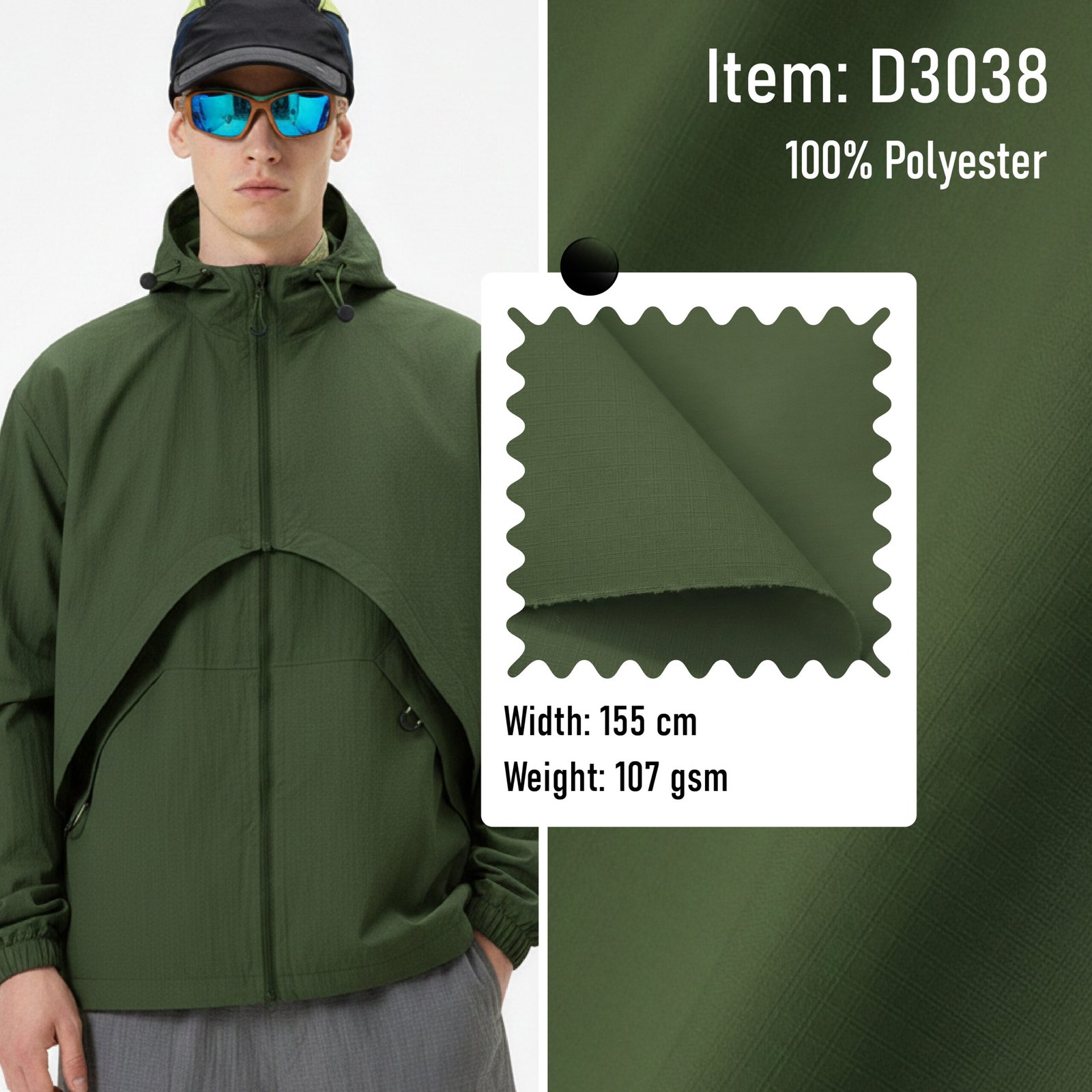 3038 Woven Fabric 100% Polyester - Ảnh 2