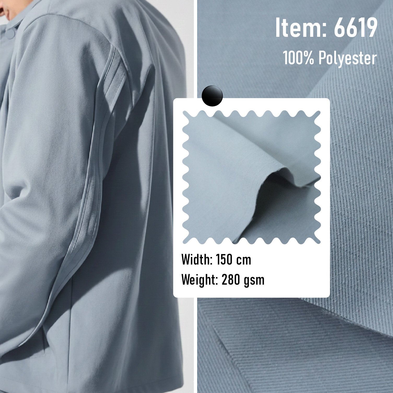 6619 Woven Fabric 100% Polyester - Ảnh 2