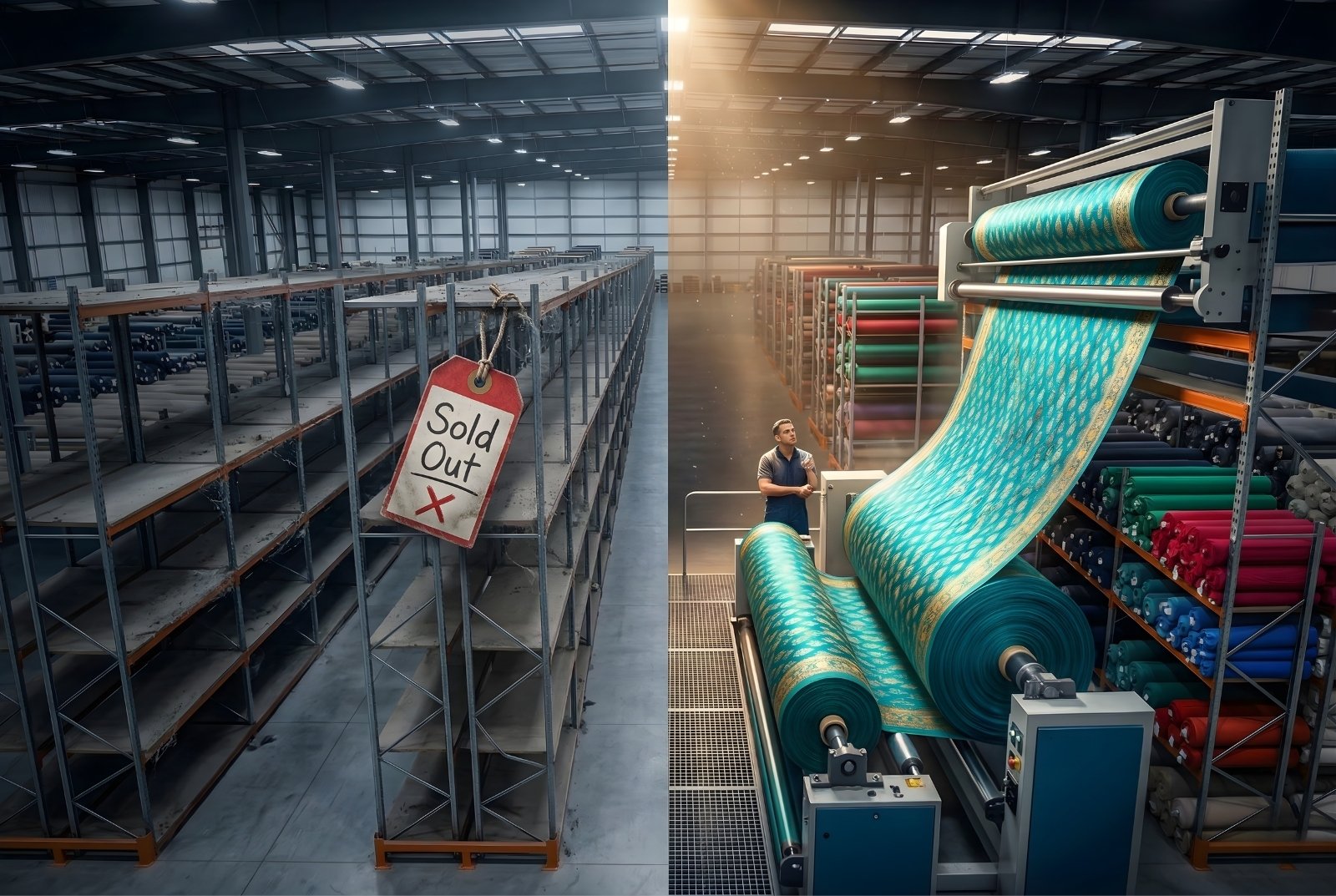 Hình minh họa năng lực sẵn kho và đa dạng chất liệu.